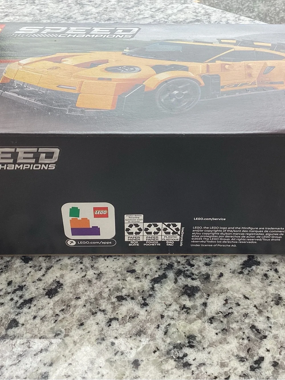 Champion Yellow Porsche GT3 RS Building Set Lego